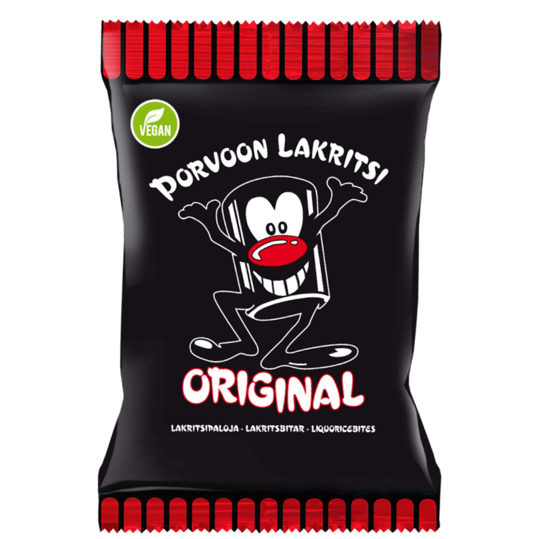 Porvoon Lakritsi Original - Vegan Sweet Black Liquorice - 250g