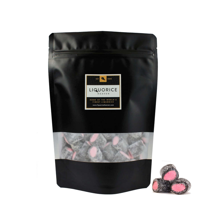 Porvoon Lakritsi Raspberry Fondant Filled Salmiakki (Salty) Black Liquorice