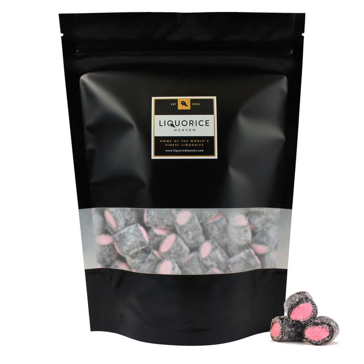 Porvoon Lakritsi Raspberry Fondant Filled Salmiakki (Salty) Black Liquorice