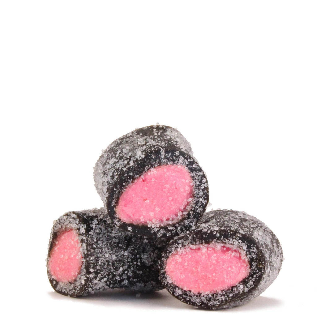 Porvoon Lakritsi Raspberry Fondant Filled Salmiakki (Salty) Black Liquorice