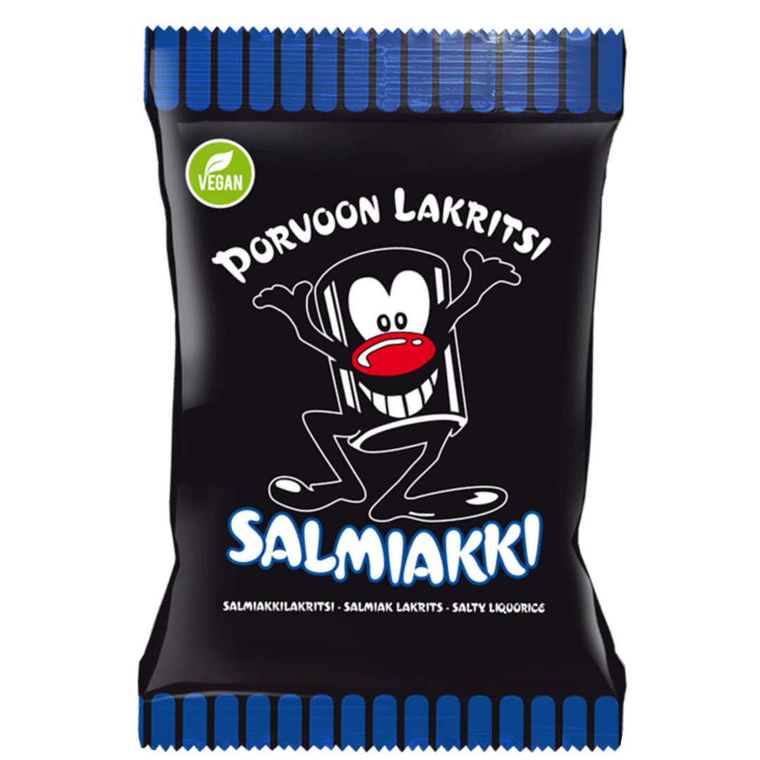 Porvoon Lakritsi Salmiakki - Vegan Salty Black Liquorice - 250g