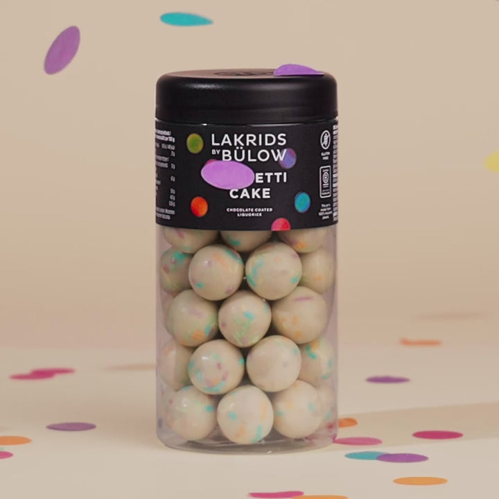 Confetti Cake – Swet Liquorice, Creamy White Chocolate & Fruity Flavours