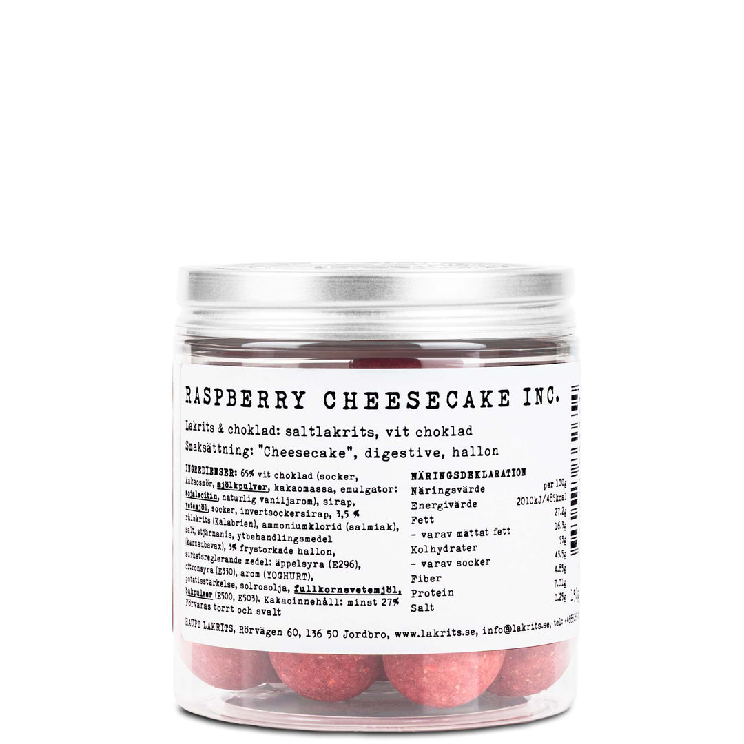 Raspberry Cheesecake Inc. – Slow Cooked Liquorice, Crunchy White Choc & Raspberry