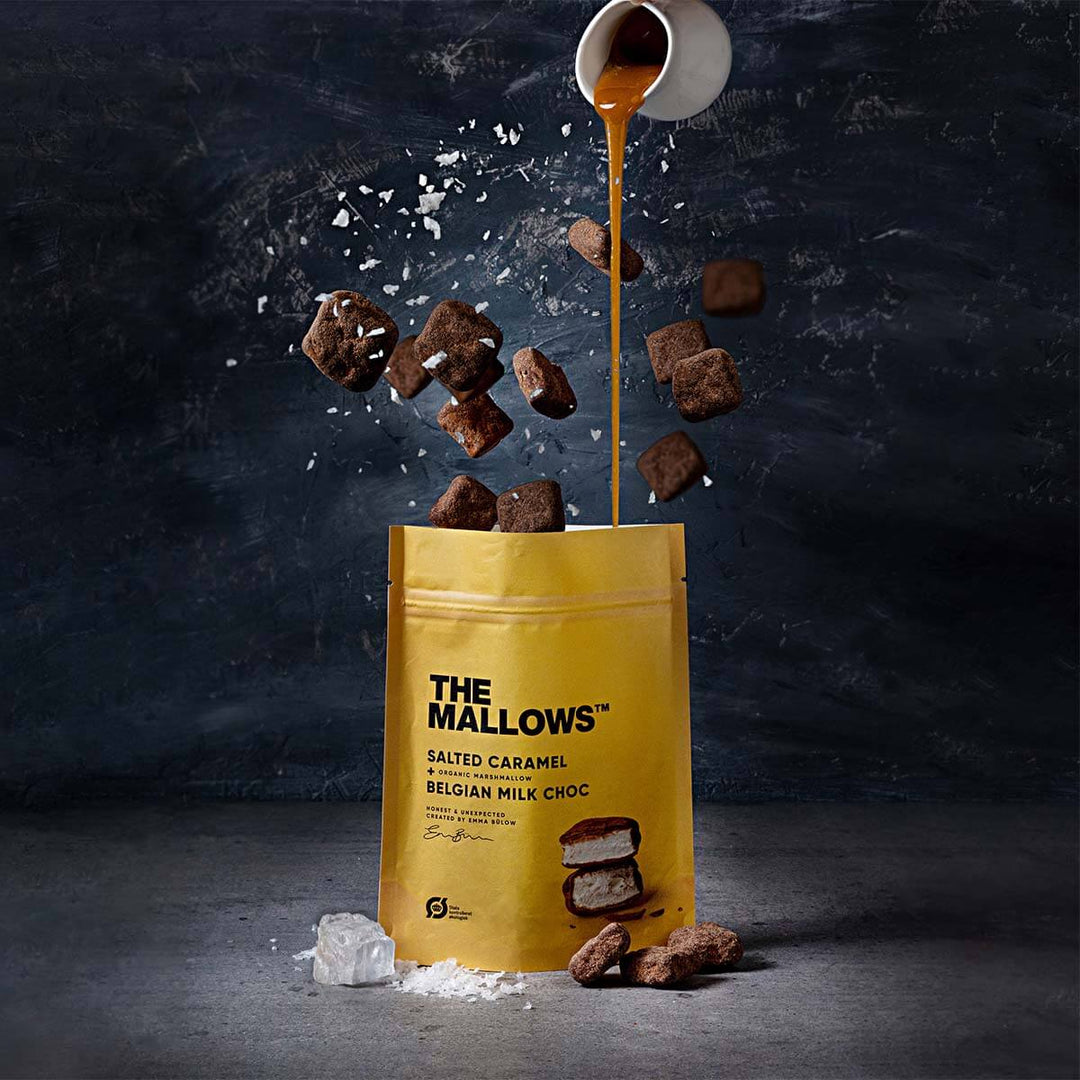 Salted Caramel - Organic Marshmallow Coated With Creamy Caramel & Milk Chocolate (90g)