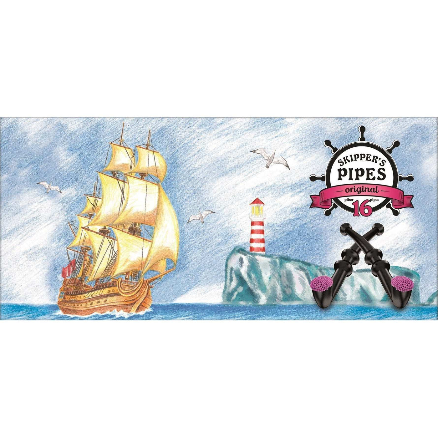 Skippers Pipes - Original Liquorice – Box of 16 (272g)