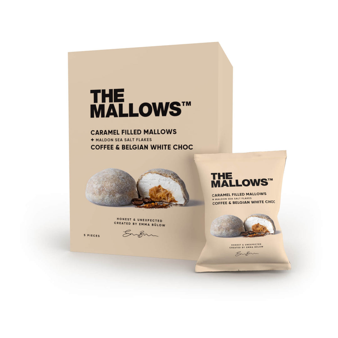 Caramel Filled Mallows - With Coffee & White Chocolate (5x 16g)
