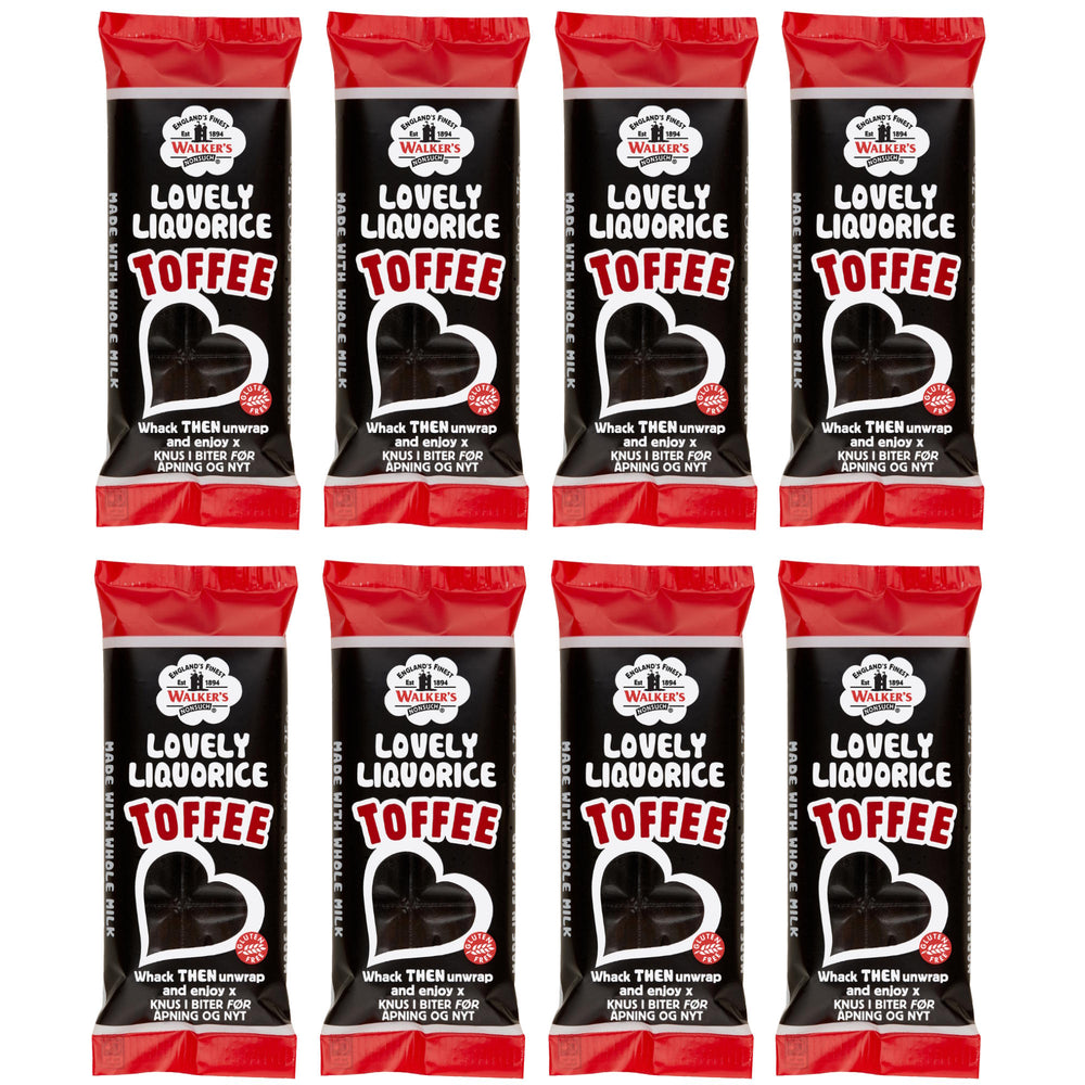 Walker's Nonsuch Lovely Liquorice Toffee Bars – 50g - pack of 8