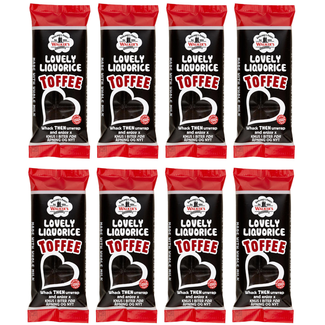 Walker's Nonsuch Lovely Liquorice Toffee Bars – 50g - pack of 8