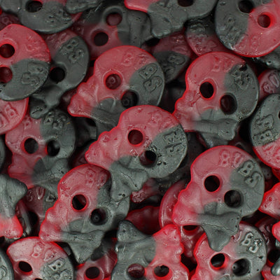 Bubs Hallon/Lakrits Skalle – Swedish Raspberry & Liquorice Skulls