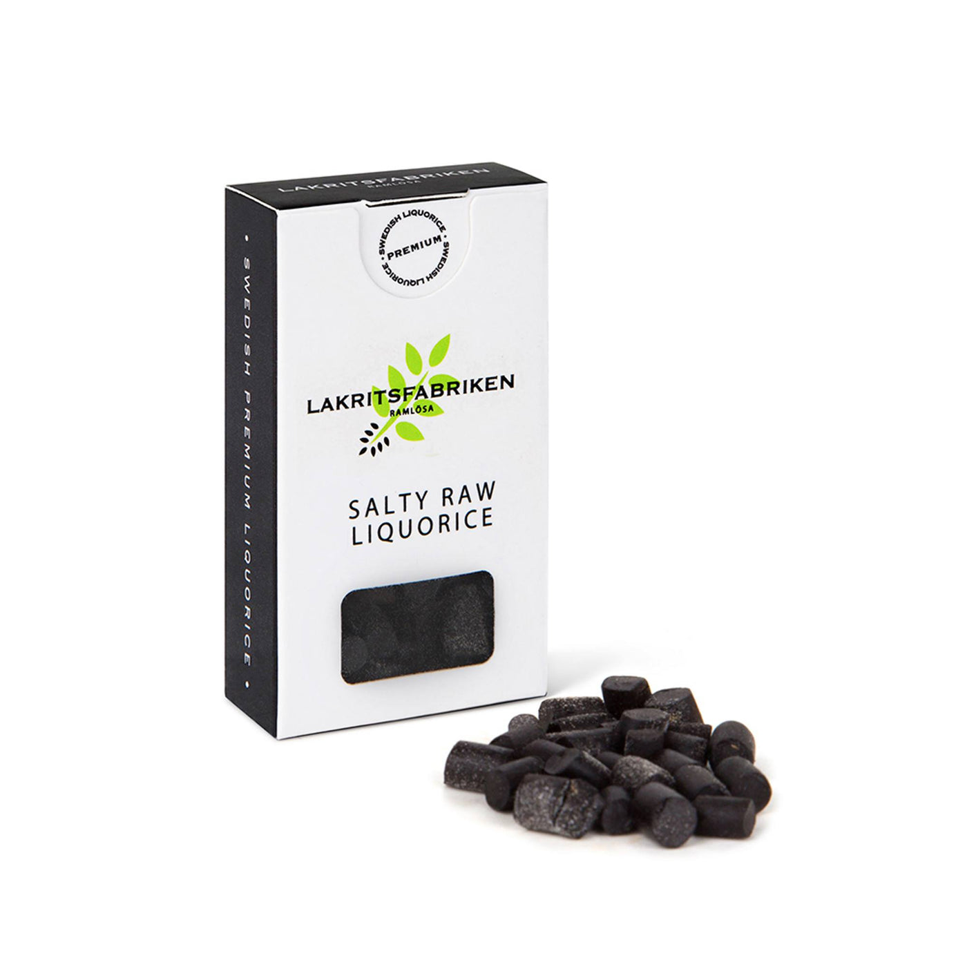 Lakritsfabriken Salty Raw Pure Black Liquorice - 25g