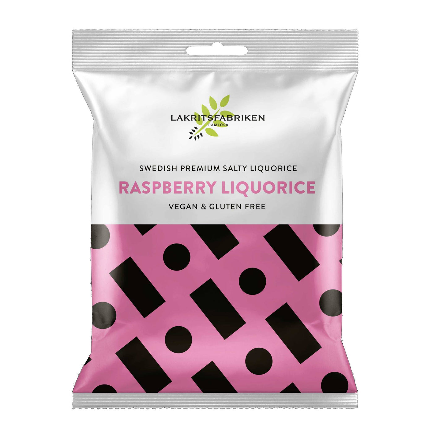 Lakritsfabriken – Soft Swedish Raspberry Flavoured Black Salt Liquorice