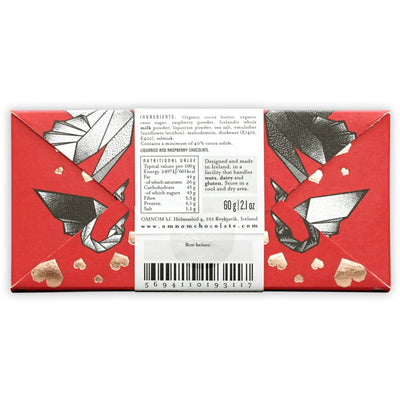 Omnom Lakkrís + Raspberry - Milk Chocolate, Raspberry & Liquorice - Iceland