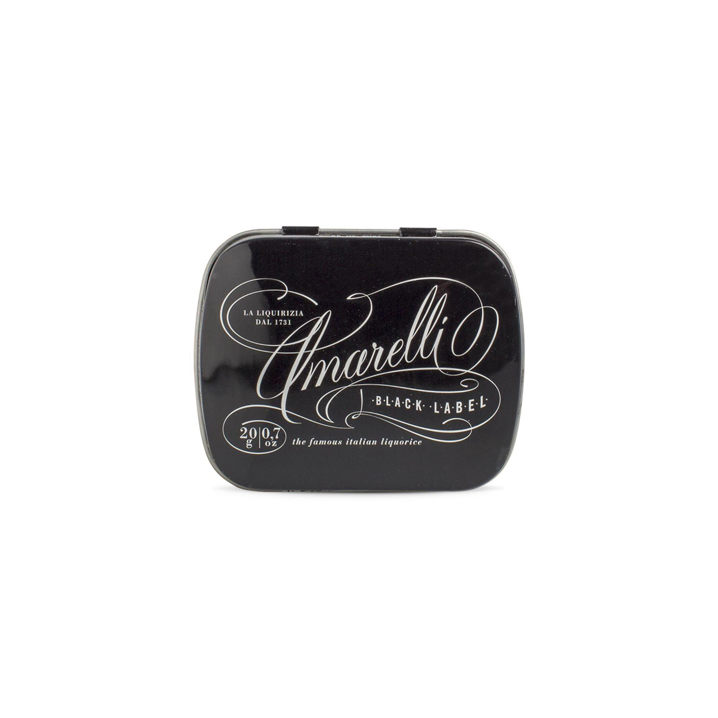 Amarelli Black Label 20g Tin - Finest Italian Pure Black Liquorice-Italian Liquorice-Liquorice Heaven