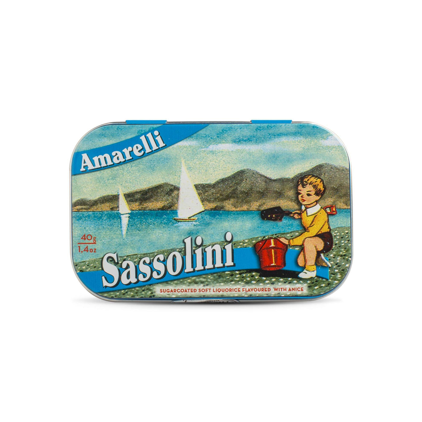 Amarelli Sassolini 40g Tin - Vanilla & Anise Flavoured Sugar Coated Liquorice-Italian Liquorice-Liquorice Heaven