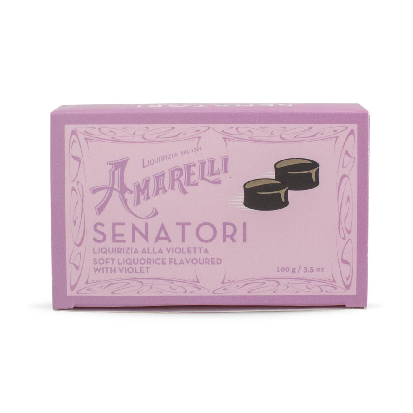 Amarelli Senatori - Soft Italian Liquorice Gums flavoured with Violet-Italian Liquorice-Liquorice Heaven