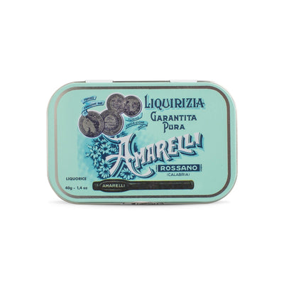 Amarelli Spezzata 40g 'Medaglie' Tin - Italian Pure Black Hard Liquorice Pellets-Italian Liquorice-Liquorice Heaven