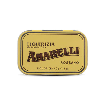 Amarelli Spezzata 40g 'Oro' Tin - Italian Pure Black Hard Liquorice Pellets-Italian Liquorice-Liquorice Heaven