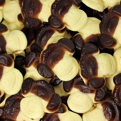 Apekoppen – Dutch Foam Ape Head Shaped Banana and Liquorice Sweets-250g-Liquorice Heaven