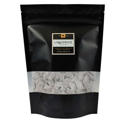 Drop Haringen (Herrings) – Sugar coated Dutch Salmiak Liquorice-resealable-pouch-Liquorice Heaven