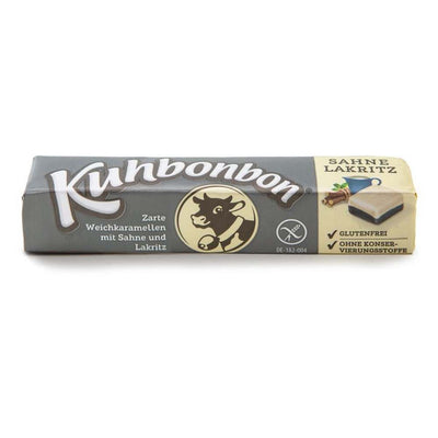 Kuhbonbon Sahne Lakritz - Liquorice & Cream Caramels - 72g stick