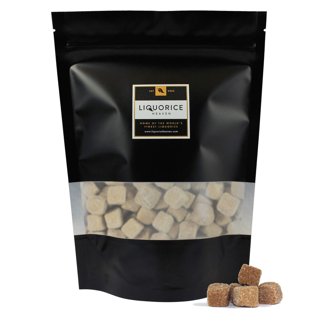 Zoute griotten – Soft Sugar Coated Dutch Mildly Salty Liquorice Cubes