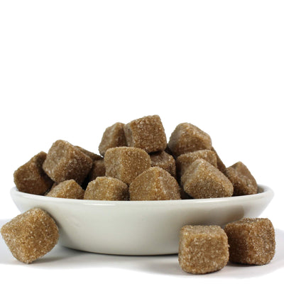 Zoute griotten – Soft Sugar Coated Dutch Mildly Salty Liquorice Cubes
